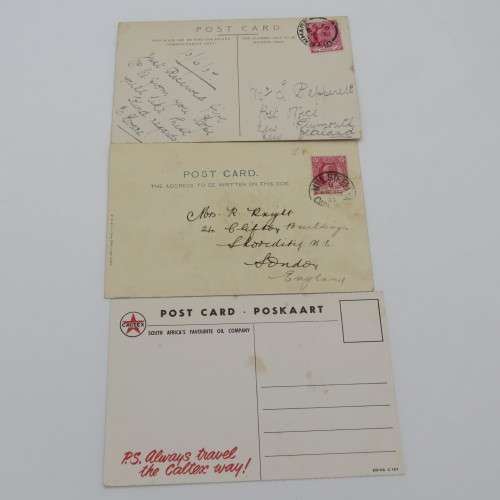 Lot of 5 antique Simon`s Town Postcards - Current Naval base and other
