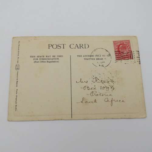 1904 photo postcard with picture of Miss Mai Saqui, Australian actress - Sent to Pretoria