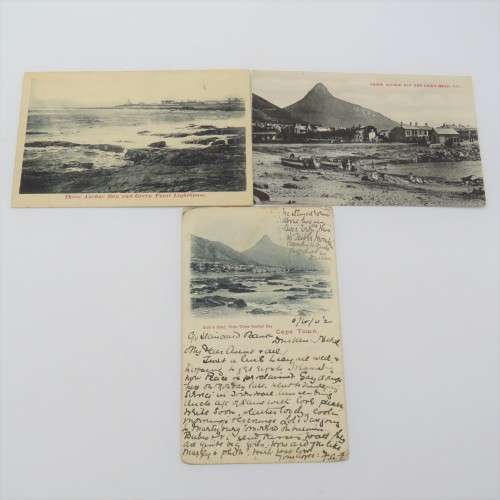 Lot of 3 antique three anchor Bay postcards