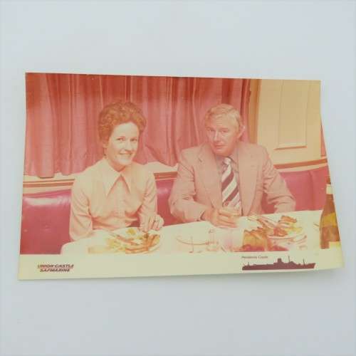 Vintage Union Castle Line Pendennis Castle Official photo taken on ship