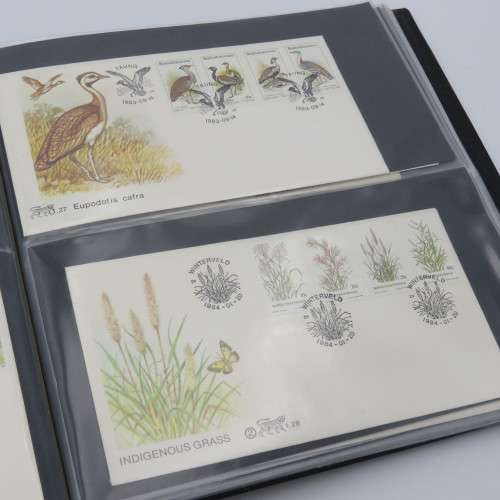 First day cover album with space for about 102 covers and including 57 Bophuthatswana covers