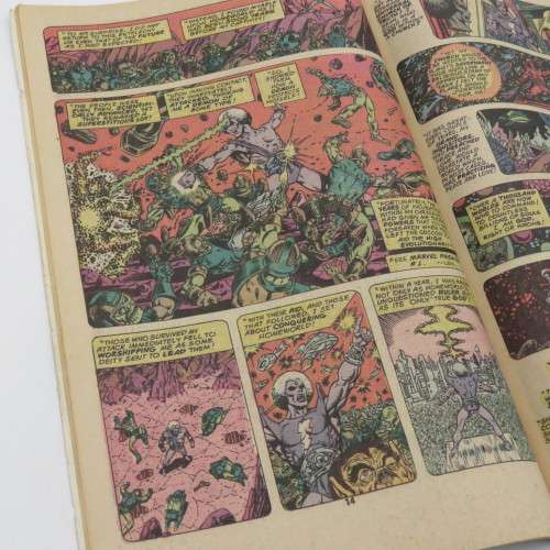 Marvel Comics Warlock no 9 - Price 9 Pence - Right hand side of front page cut off