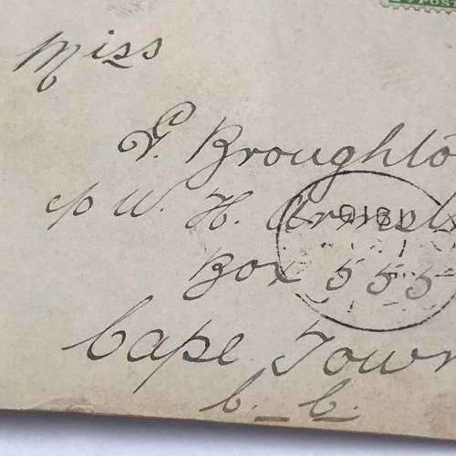 1910 Postcard sent from Kroonstad, Oranje River Colony to Cape Town with picture of Zena Dare