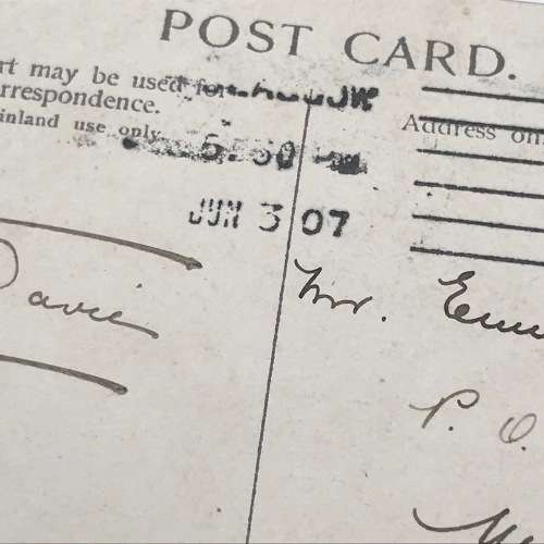 Early 1900`s postcard with picture of Dena dare actress - sent to Maseru, Basutoland