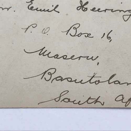 Early 1900`s postcard with picture of Dena dare actress - sent to Maseru, Basutoland