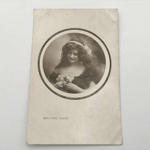 1912 Postcard Miss Ethel Oliver photo card - early 1900`s actress