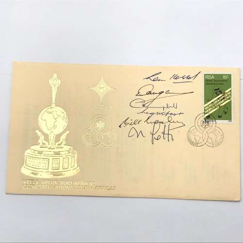 1976 South Africa bowls FDC signed by the South African team