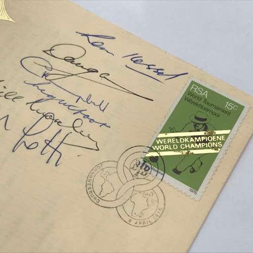 1976 South Africa bowls FDC signed by the South African team