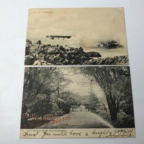 Lot of 6 antique postcards with old Port Elizabeth scenes