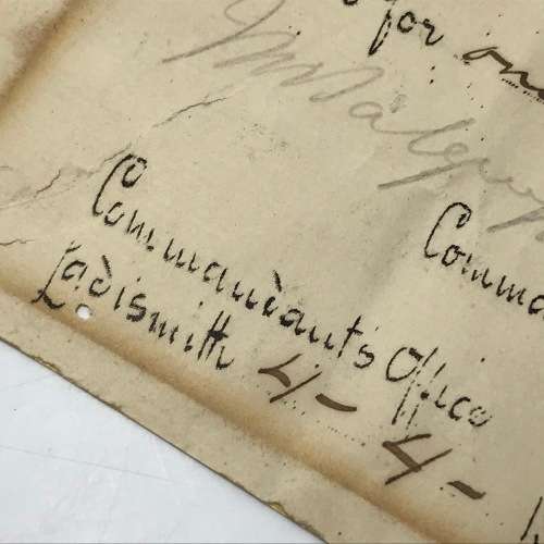Boer War Martial Law Pass to A Kloppers for travelling to Dwarsrevier and back to Elandsvlei - 1901