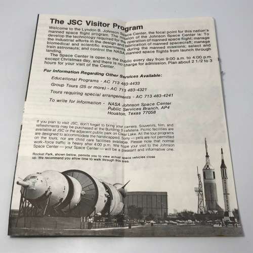 2 NASA Mission Control Briefing stubs plus visitor program - vintage