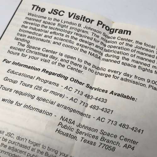 2 NASA Mission Control Briefing stubs plus visitor program - vintage