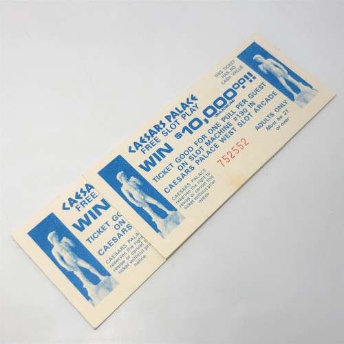 CEASARS PALACE 2 tickets for free slot play - vintage