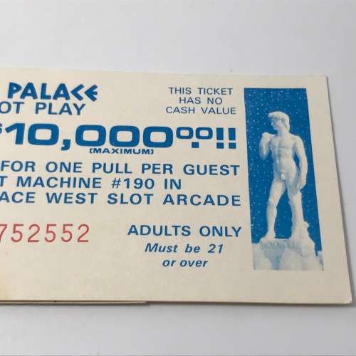 CEASARS PALACE 2 tickets for free slot play - vintage
