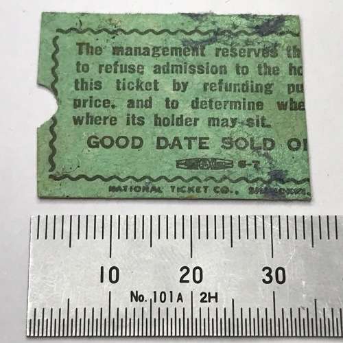 Smithsonian Institute Vintage $1 Living Planet admission ticket