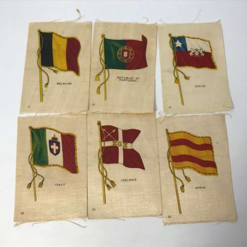 Lot of 35 Flags of all Nations silk cigarette cards
