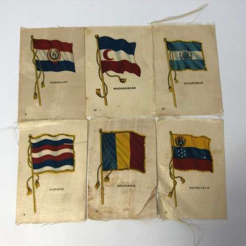 Lot of 35 Flags of all Nations silk cigarette cards