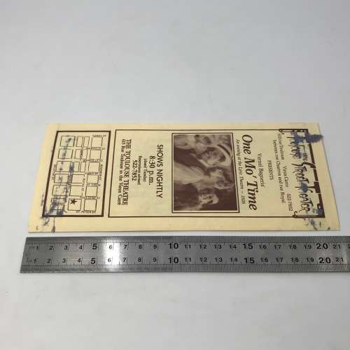 Pamphlet for One More Time show 1981 in New Orleans