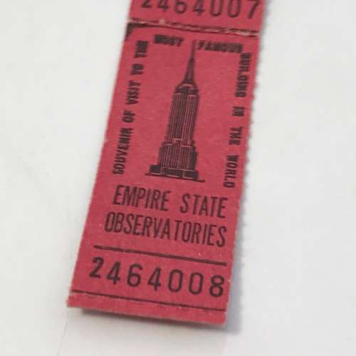 Vintage Empire State building pamphlet plus 2 x ticket stubs
