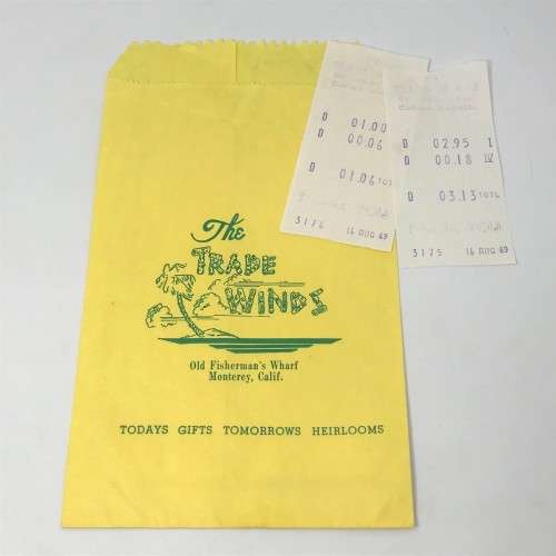 California - The trade winds package with 2 x 1969 receipts