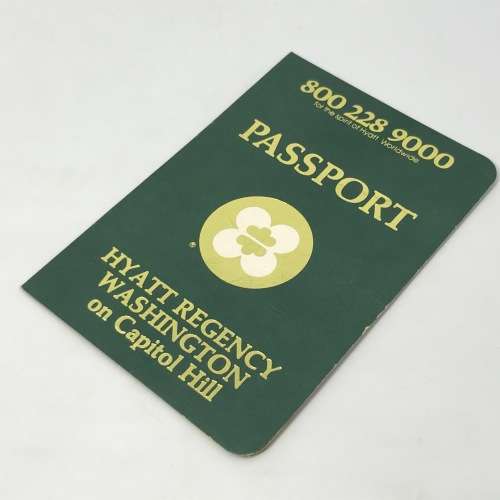 Hyatt Regency Washington vintage Hotel Passport