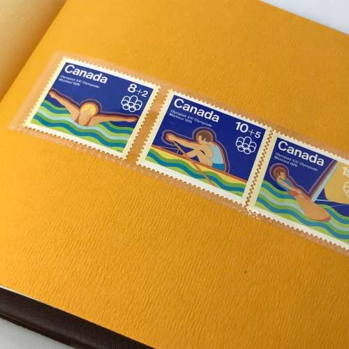 1976 Canada Olympic Stamp Souvenir collection with 21 mint stamps