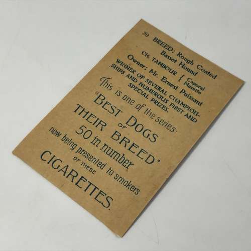 Lot of 16 Best Dogs of their breed silky cigarette cards with paper backing