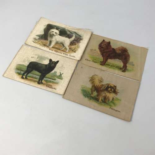 Lot of 16 Best Dogs of their breed silky cigarette cards with paper backing