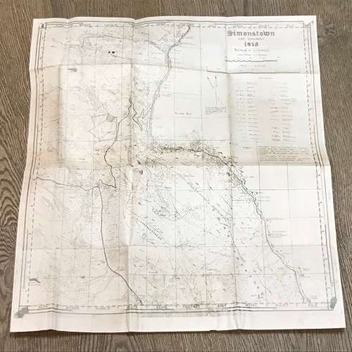1958 Simonstown area map scale 1:18000 - 56 x 62cm