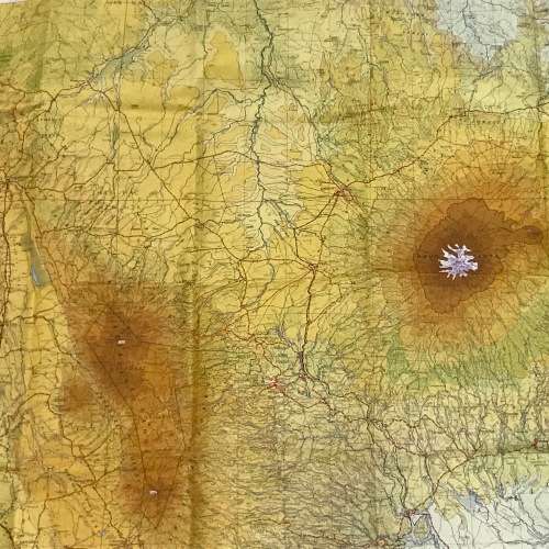 Vintage map of Nyeri Kenya - reprinted by War Office 1955 - East Africa 1:250000 - 80 x 68cm