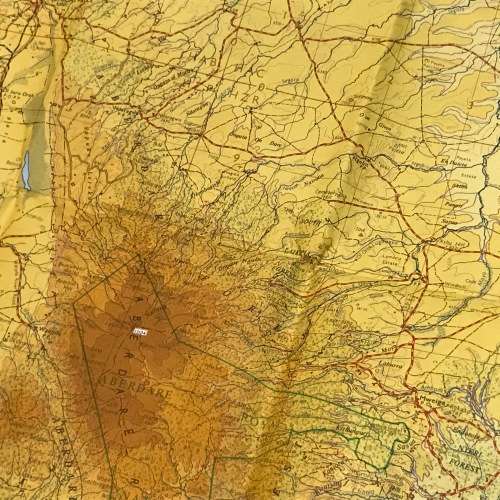 Vintage map of Nyeri Kenya - reprinted by War Office 1955 - East Africa 1:250000 - 80 x 68cm