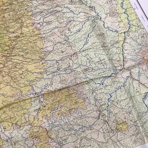 Vintage map of Nyeri Kenya - reprinted by War Office 1955 - East Africa 1:250000 - 80 x 68cm
