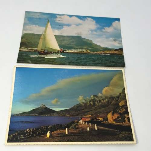 Lot of 6 Post cards showing Cape Town - vintage