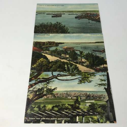 Lot of 12 textured painting post cards of Durban - all unused early 1900`s - top quality