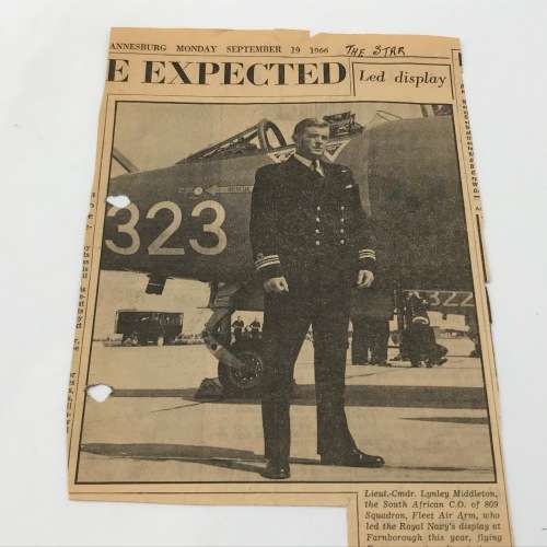 Some documents relating to REAR ADMIRAL L.E Middleton Commander of HMS HERMES