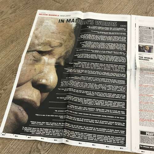 Nelson Mandela Newspaper memorial issues and supplements