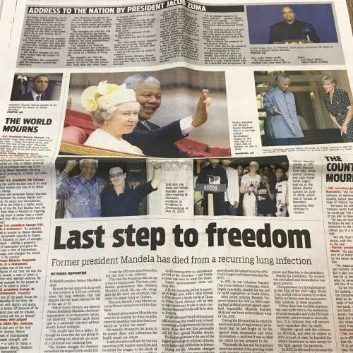 Nelson Mandela Newspaper memorial issues and supplements