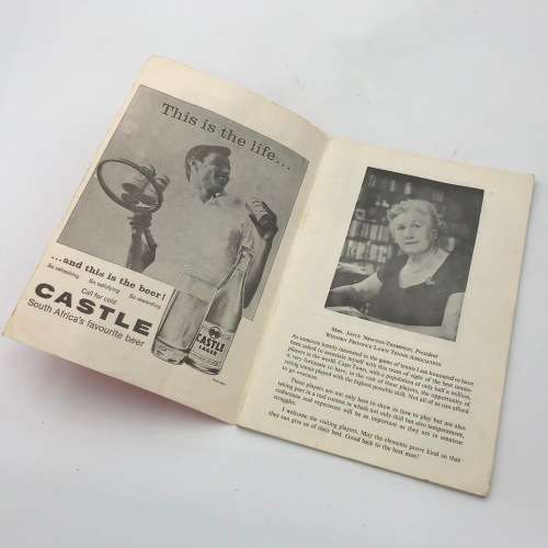 Vintage Tennis Championship booklet signed by Rod Laver, Frank Sedgman, Andres Gimeno, Earl Buchholz