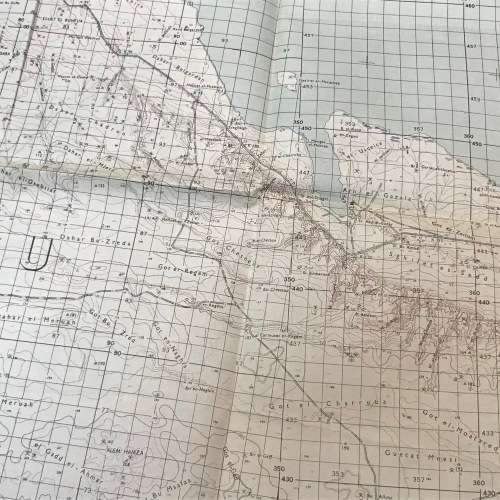 WW2 1941 War Map of AIN EL-GAZALA Libyan grid - 59,5 x 49cm