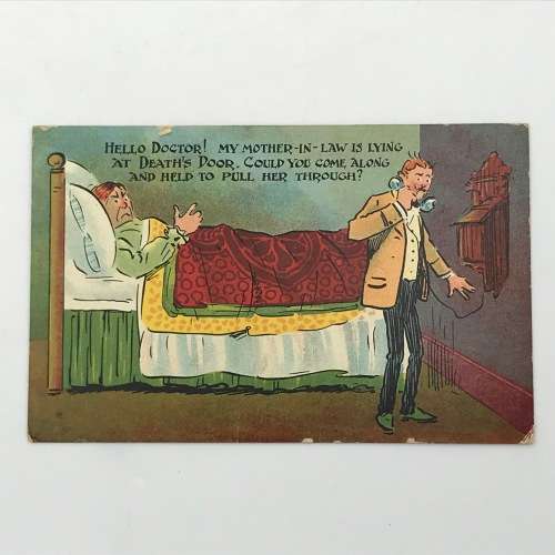 Antique Funny post card - unused