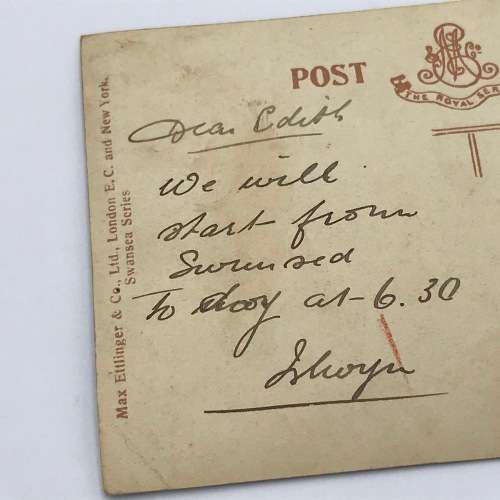1907 Post Card from Swansea, Wales with picture of St. Helens Rd with tram - colorized