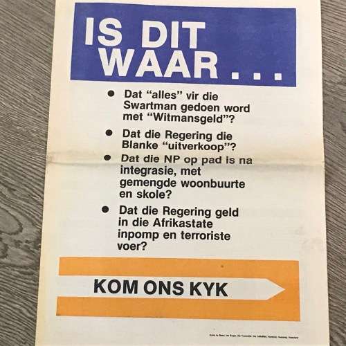 1981 Nasionale Party bylae tot Die Burger en ander koerante