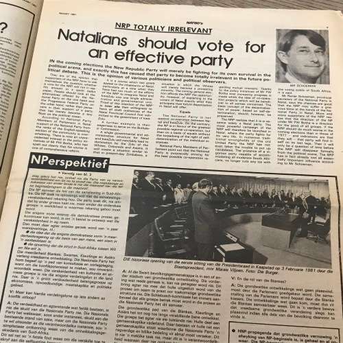 1981 Nasionale Party bylae tot Die Burger en ander koerante
