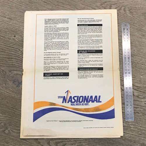 1981 Nasionale Party bylae tot Die Burger en ander koerante