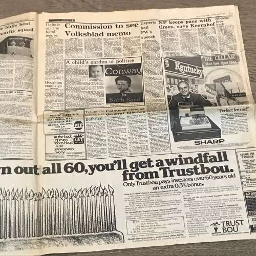 First launch of Space Shuttle Colombia April 13-1981, Rand Daily Mail