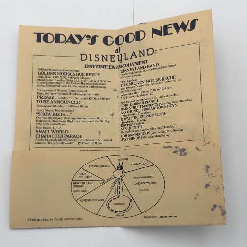 1981 Disneyland program for August 14-20
