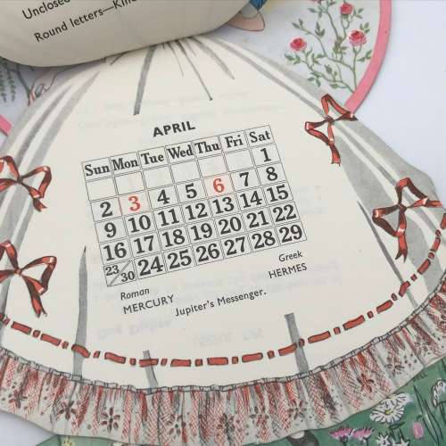 Vintage 1961 Calendar sold in Ad of the Blind