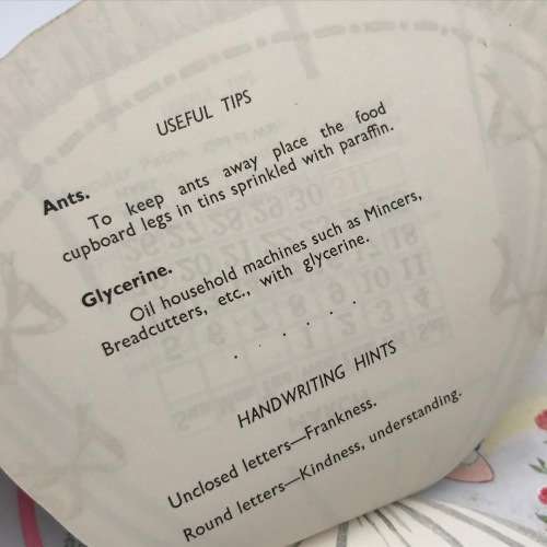 Vintage 1961 Calendar sold in Ad of the Blind
