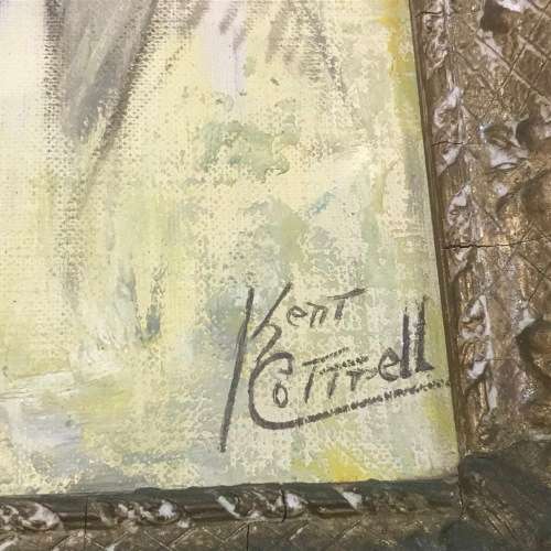 Kent Cottrell oil painting on board - frame 42 x 52,5cm and painting 33,5 x 43,5cm