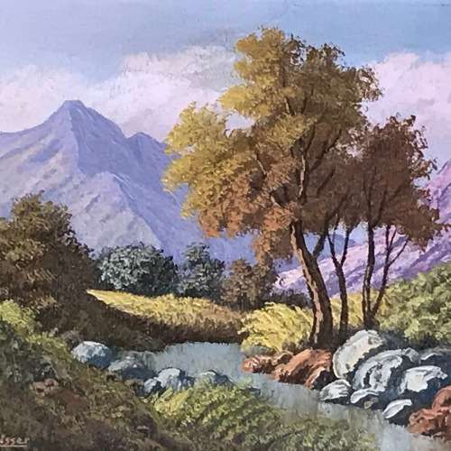 Victor N Visser oil painting landscape - frame 43 x 38,5cm and painting 29 x 23,5cm